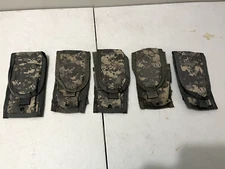 USED LOT OF (5) MOLLE II DOUBLE MAG POUCH ACU USGI MILITARY GENERAL PURPOSE AMMO