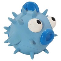 Nobby Hundespielzeug Kugelfisch 11Cm, Latex Blau Mit Squeaker FüR Hunde