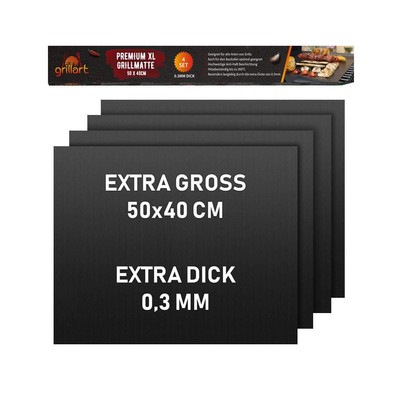 grillart  4 SET Premium BBQ Grillmatte   Hochwertige Grillmatten für Gasgrill mi