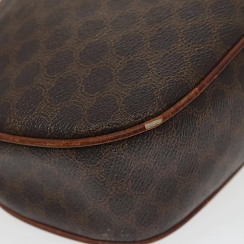 CELINE Macadam Canvas Shoulder Bag PVC Leather Brown Gold Auth bs19763 - Picture 13 of 24