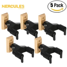 5-PACK Hercules GSP38WB PLUS Auto Grip System Wall Mount Guitar Hanger Short Arm