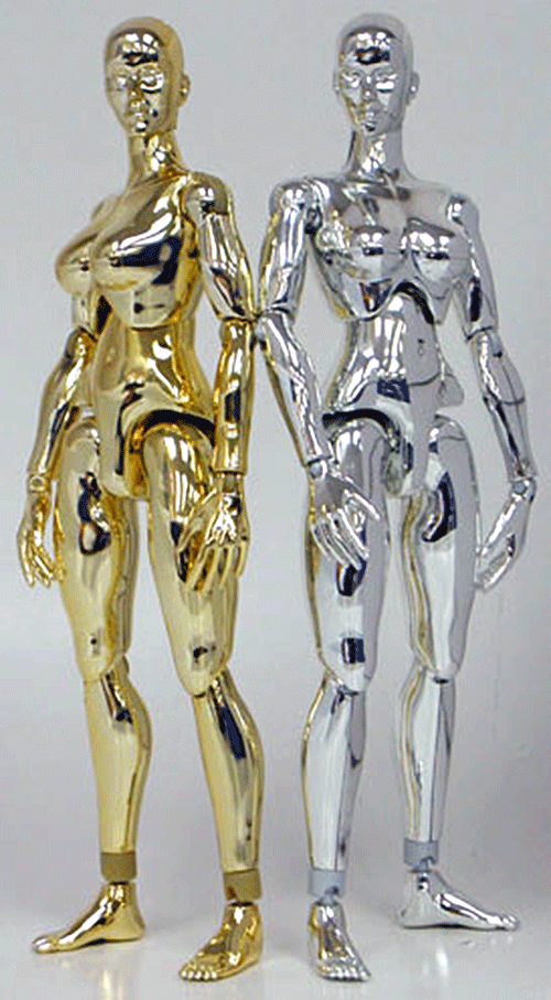 New Tarkara Blue Box BBi 1:6 Cy Girls Gold Chrome Body 2003 SDCC