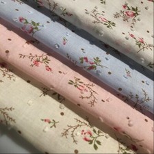 1M Coton Tissu Imprimé DIY Robe Chemise Vêtement Couture Artisanat Floral à Pois
