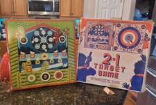 WYANDOTTE TOYS 2 IN 1 TARGET GAME TIN TOY 1930s With BOX - READ