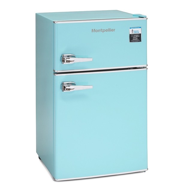 retro blue fridge freezer