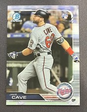 2019 Bowman Chrome #5 Jake Cave RC Rookie Minnesota Twins Baseball Card. rookie card picture