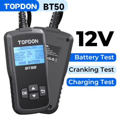 Car Battery Tester Charging Cranking Alternator Test Analyzer 100 to 2000CCA