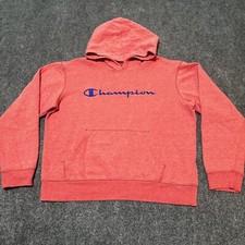 Champion Hoodie Youth Extra Large Pink Cotton Blend Pullover Sweatshirt Girls