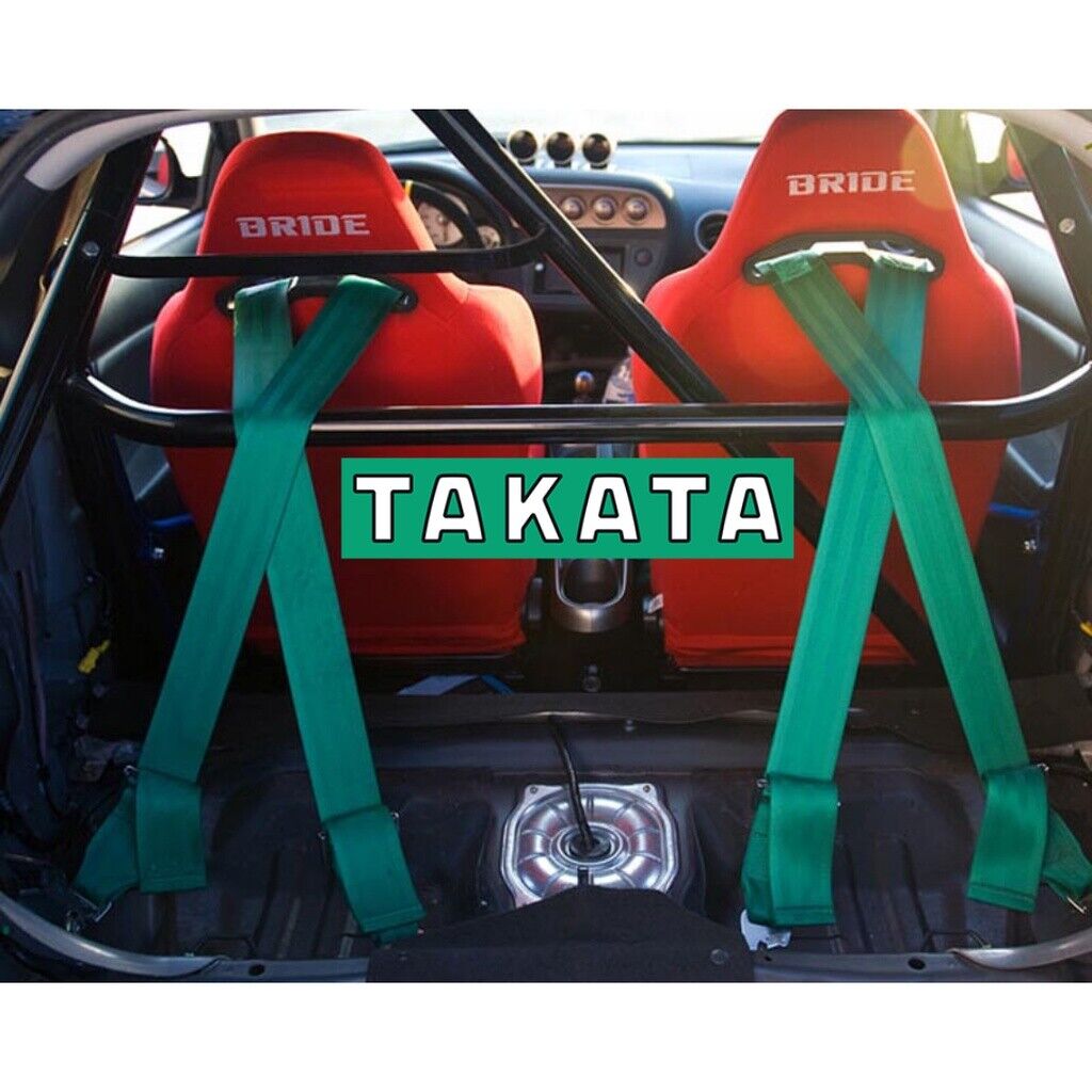 Takata Race 4 4PT Snap On Harness ASM Green
