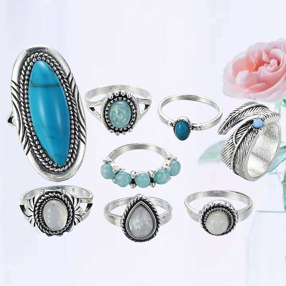 Color For Rings Rings for Women Set Reusable Finger and Knuckle Rings Assorted Colors ...