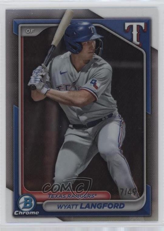 2024 Bowman Chrome Prospects Refractor /499 Wyatt Langford #BCP-64 4k8