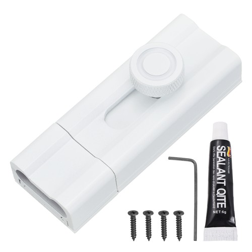 1 Pcs Slide Barrel Bolt Latch Lock, 3" Aluminum Alloy Security Slide Lock, White