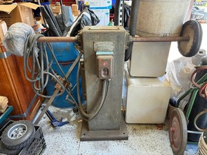 Vintage Industrial Pedestal Buffer Diehl 2HP 3-Phase 220/440V