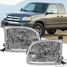 Chrome Housing Headlights For 2000-2004 Toyota Tundra Regular Cab Access Cab