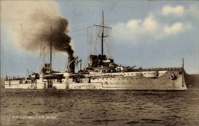 Postcard Large Cruiser S.M. Blücher, German Warship,... - 11088631