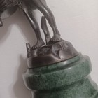 Vintage Bronze Sculpture Of The Water Bearer By August Moreau, Marble Base, Copy — photo 7