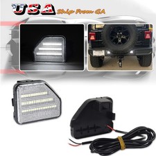 Clear White Led Rear Bumper Reflector Backup Lights For 2018-up Jeep Wrangler Jl
