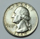 1960 D Washington Quarter - 90% Silver Content  - Circulated