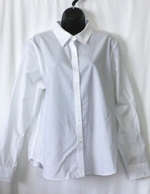 CHAPS White Cotton No Iron Button Up Blse 47 In Chst 27 In Lng Sz XL EXC