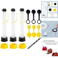 Replacement Gas Can Spout Kit Flexible Fuel Pour Nozzle Vent Cap 1 2 5 Gal White