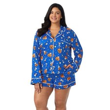 Women's Peanuts Snoopy Halloween Pajama Set, Blue, Long Sleeve, Plus Size