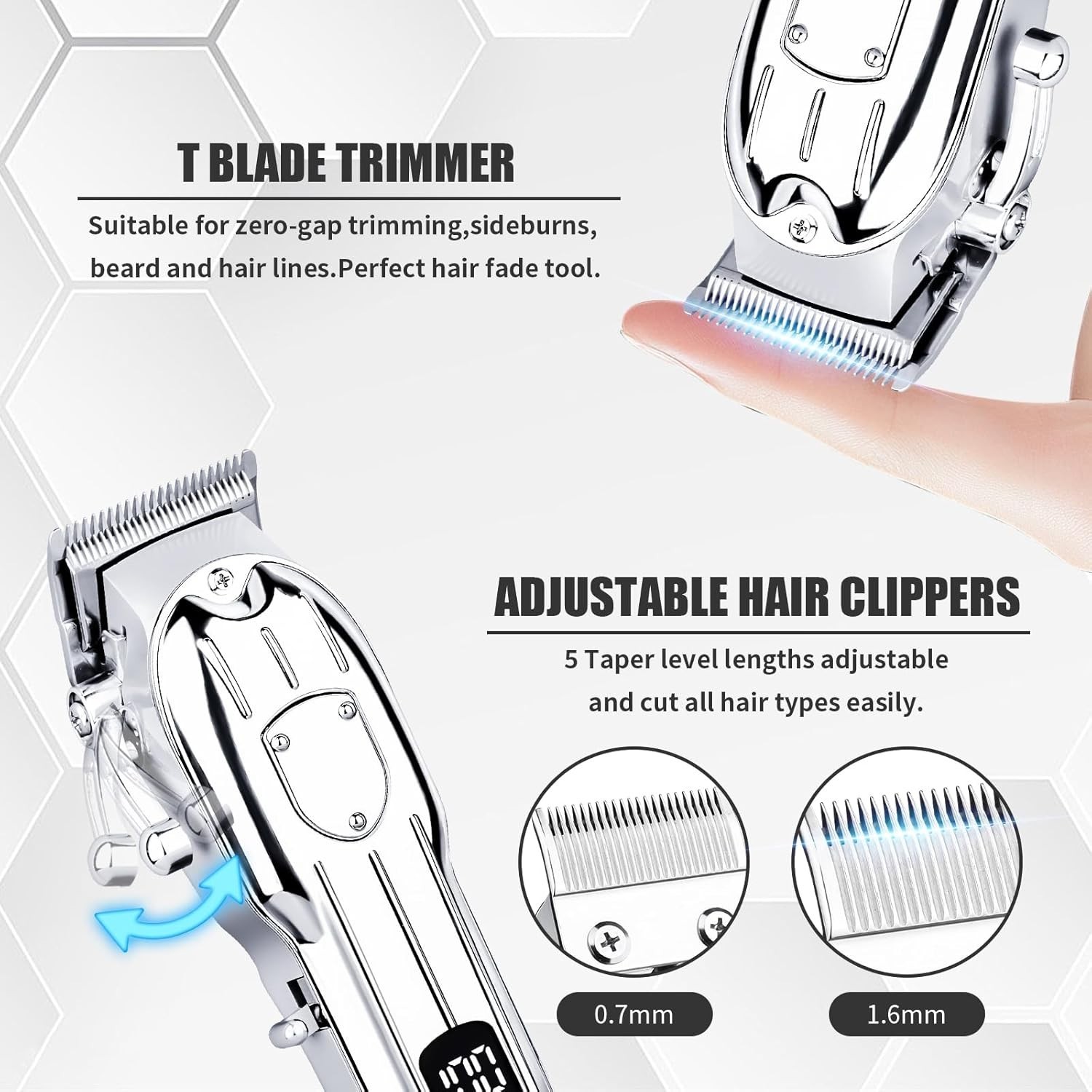Professional Hair Clippers for Men, Professional Barber Clippers and Trimmer