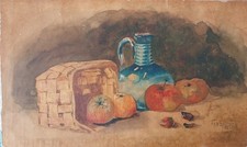 Watercolor Painting Still Life signed as Feyhaman Duran 1929 - Turkish