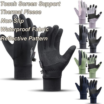 Winter Gloves Women Men Cold Weather Touch Screen Fleece Liner for Running Ski