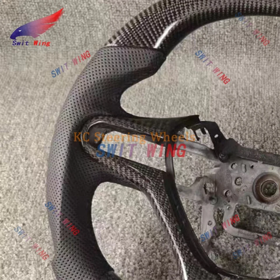 Volante de fibra de carbono personalizado para Honda Fit Jazz 2009-2014 segunda generación Foto 3 de 4