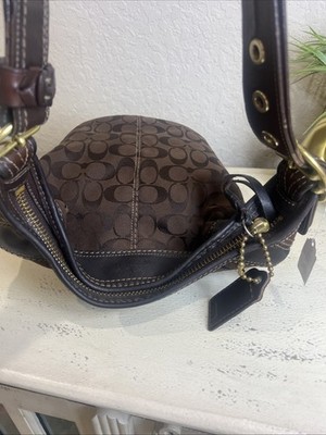 COACH 2007 BLEECKER SIGNATURE Jacquard Y2K DUFFLE BUCKET SHOULDER