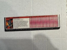 1984 Transformers G-1 TECH SPEC Card WINDCHARGER / Crease / Paper Loss On Back