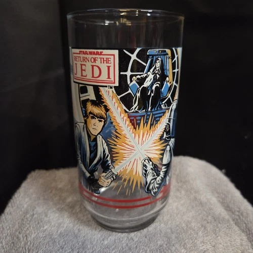 Vintage 1983 Burger King Coca Cola Return Of The Jedi Darth Vader Luke Glass
