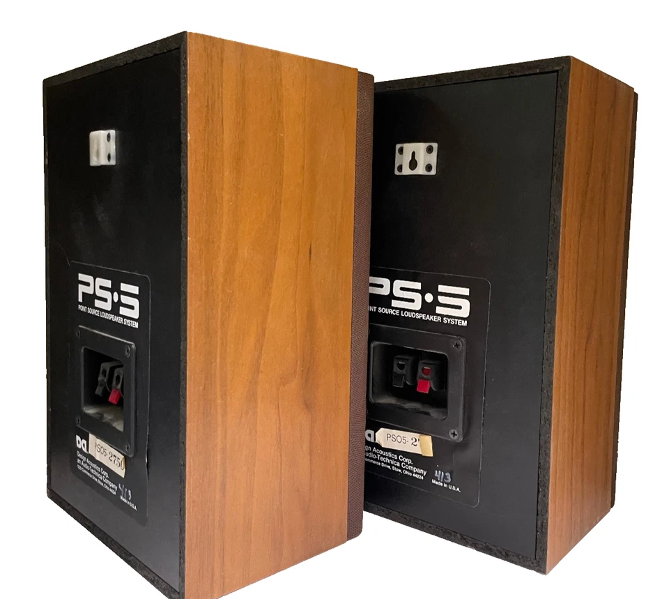 Design Acoustics PS-5 Bookshelf Walnut Speakers Adjustable Tweeter Point Source - Image 4 of 4