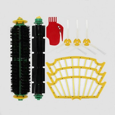 Filter Roller Brush Side Brush Set Sweeper Parts for iROBOT roomba 500 Series