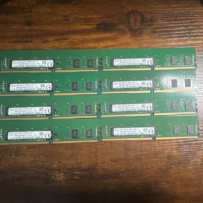 Lot of 8 SK Hynix 8GB DDR4-2666 ECC RDIMM Server RAM HMA81GR7AFR8N-VK 64GB