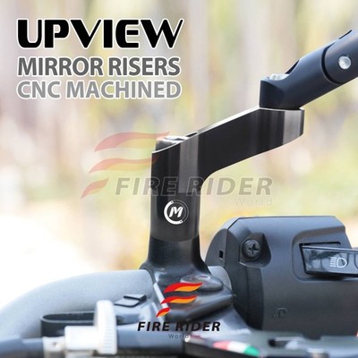 55mm Extended Black Mirror Riser Extender Adapter For Universal Honda M10x1.25