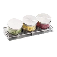 Cal-Mil CalMil 1850455 3 Tier 16 oz Horizontal Mixology Jar Display