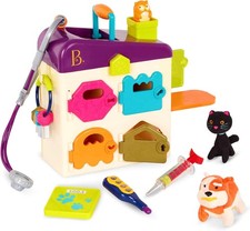 B. Toys Vet Set Kids Pretend Play Pet Care Tools Plush Animals Ages 2 New