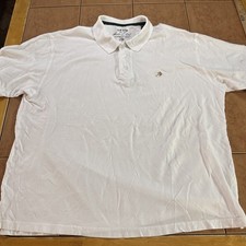 Orvis Signature Collection Short Sleeve Polo Shirt Sz XL White Supima Cotton