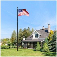 Heavy Duty 25FT Telescoping Flag Pole Kit wit...