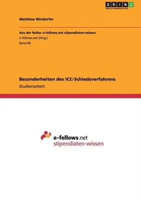 Windorfer - Besonderheiten des ICC-Schiedsverfahrens - New paperback o - X555z
