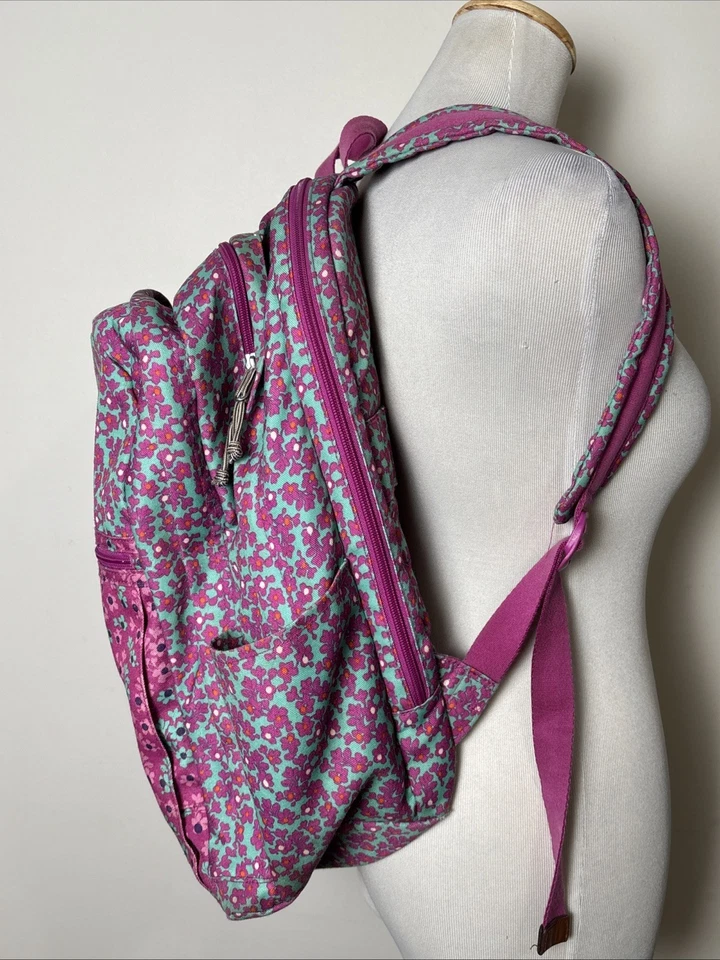 Vera Bradley Lighten Up Large Backpack Ditsy Dot Floral School Commute Travel - Image 2 of 4