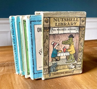 ORIGINAL VINTAGE 1962 NUTSHELL LIBRARY HCs w/ SLIPCASE MAURICE SENDAK VERY GOOD