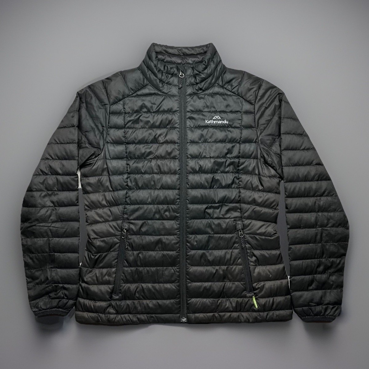 Kathmandu Womens Black Full Zip 80% Duck Down Puffer Jacket Size