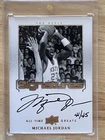 Michael Jordan 2013 UD All-Time Greats Signatures On Card Auto ATG-MJ12 /45