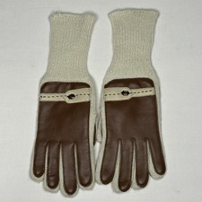 Vintage Knit Faux Leather Driving Gloves