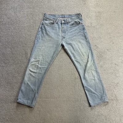 LEVIS Jeans 501 Herren Vintage Hose W31 L26 Regular Cropped 8312 Blau Denim