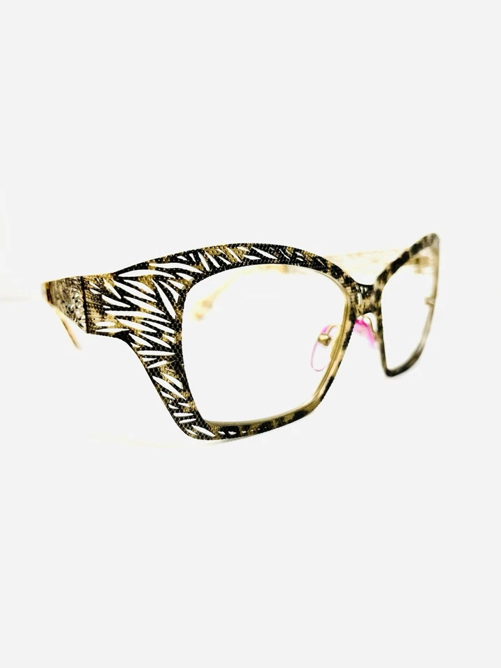 GAFAS JEAN LAFONT, HERMOSA MALLA FORMA OJO DE GATO EN MARRÓN Y BEIGE. COMO NUEVO ESTADO Foto 4 de 4