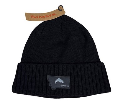 Simms Big Sky Wool Beanie - Carbon Black - One Size - NEW NWT