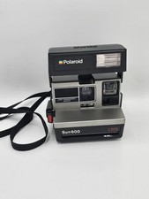 Vintage Polaroid Sun 600 LMS Instant Film Camera With Strap Untested